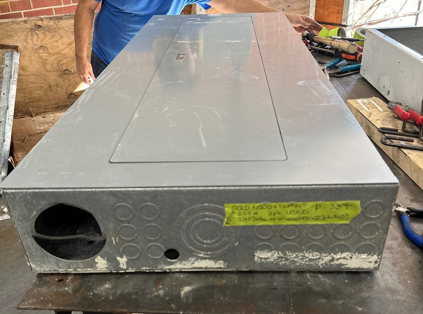 Square D NQOD442M225 Panelboard 225A 208/120V 3PH MCB Panel Indoor 225 Amp P337 Used