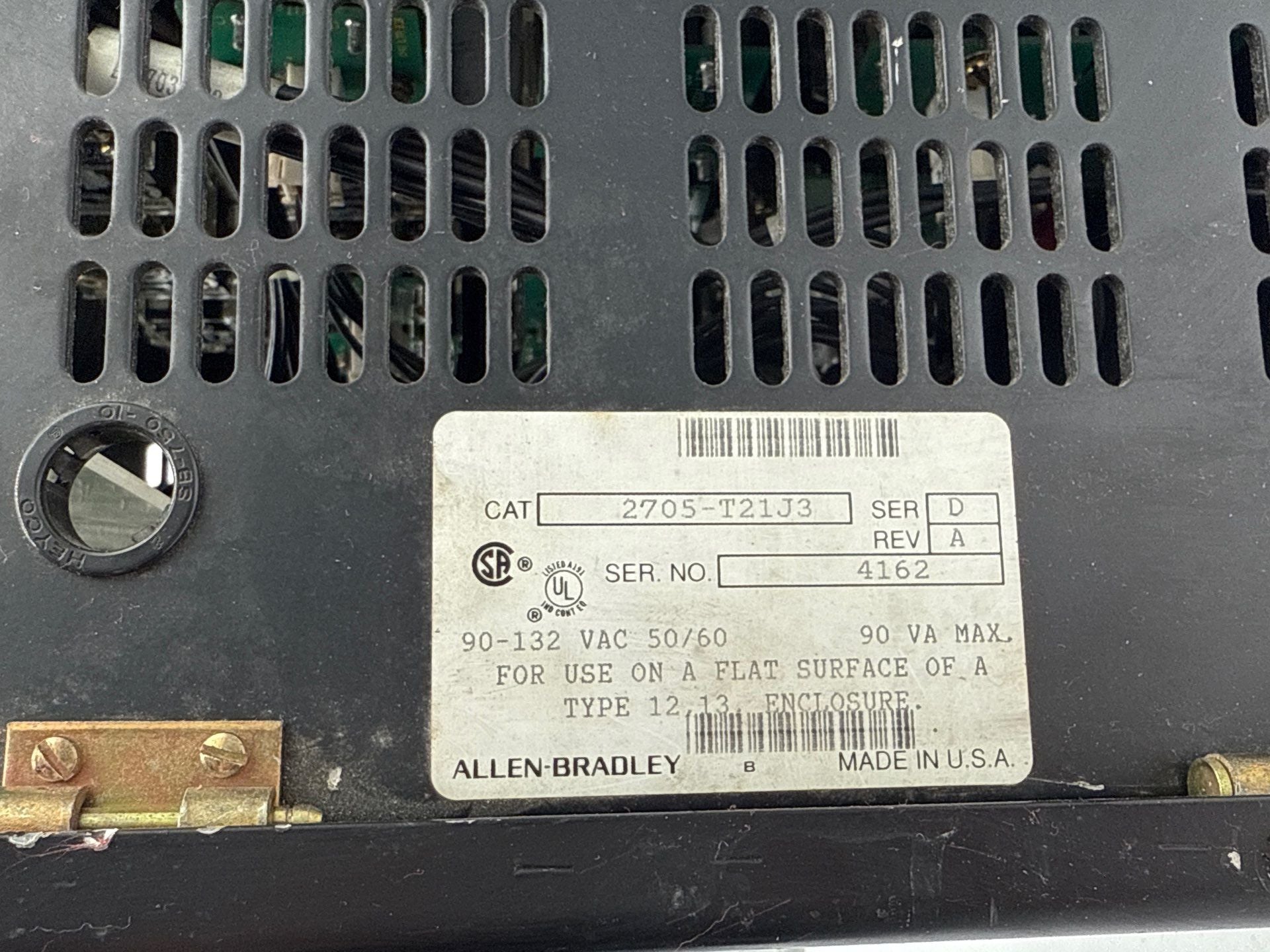 Allen Bradley 2705-T21J3 Bulletin 2705 Pushbutton Module Operator Panel Used