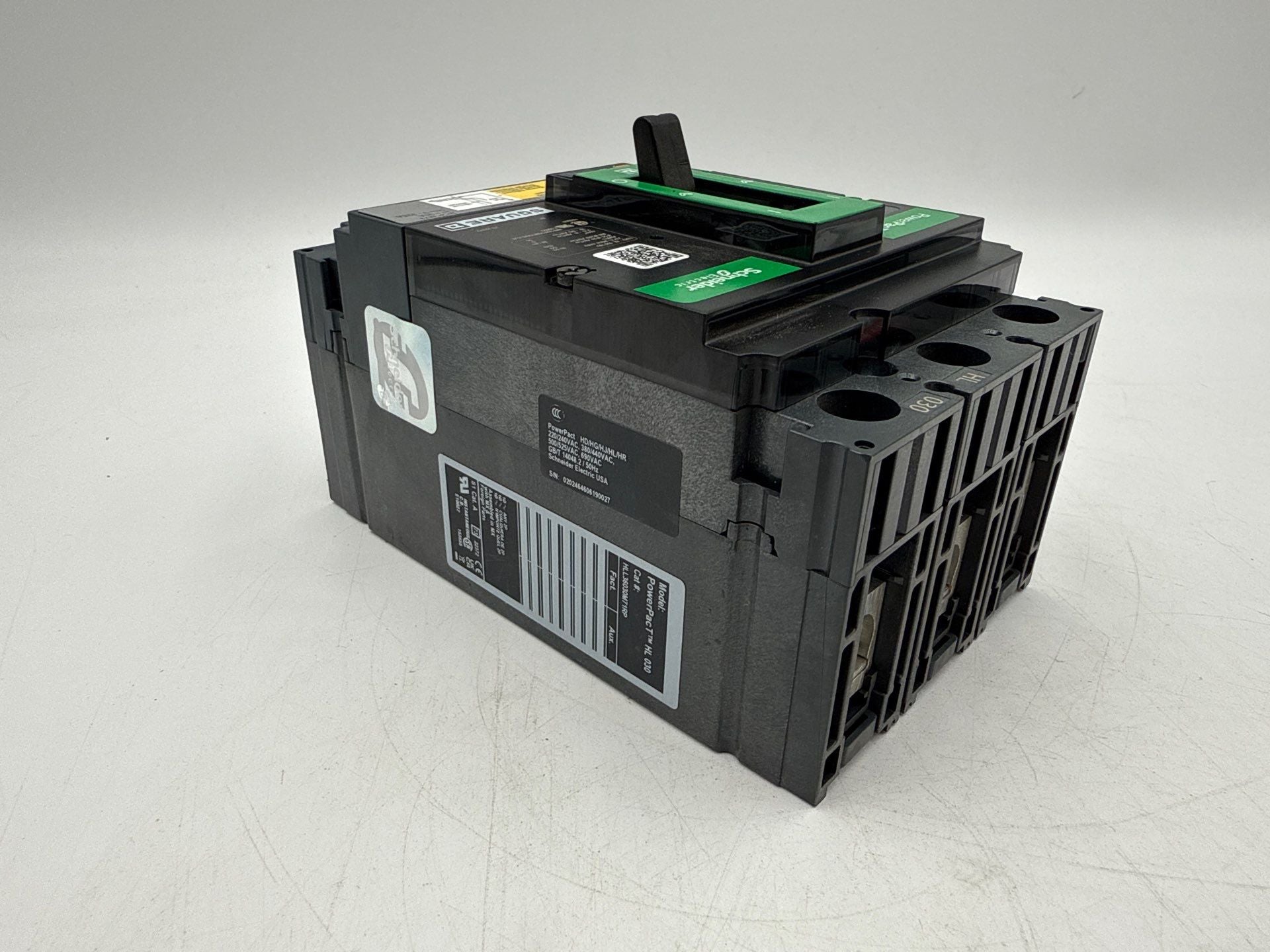 Square D HLL36030M71 Circuit Breaker 30A 3P 600V HLL 30 Amp 3 Pole Powerpact Used