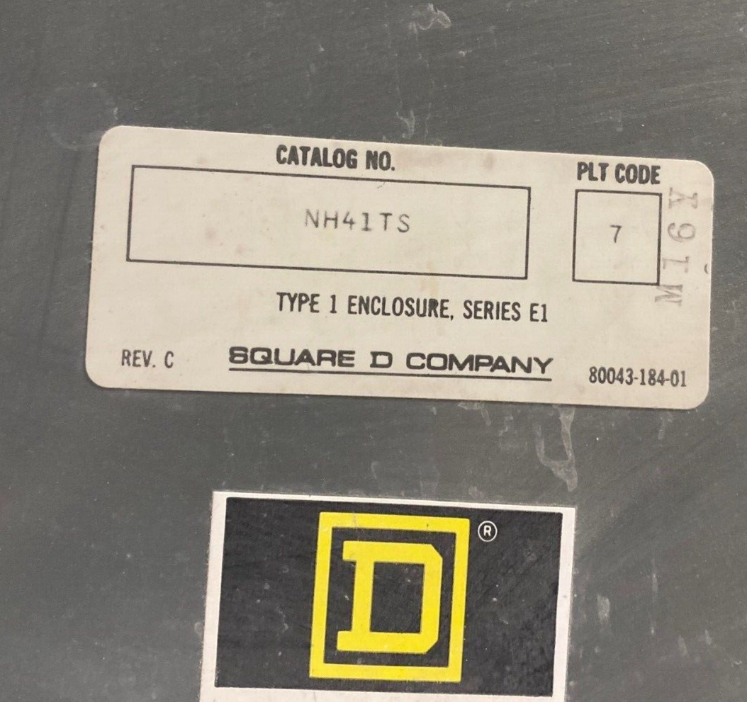 Square D NEHB Panelboard 225A 480/277V 3PH 4W Indoor Encl 42 Cir Main Lug MLO P654 Used