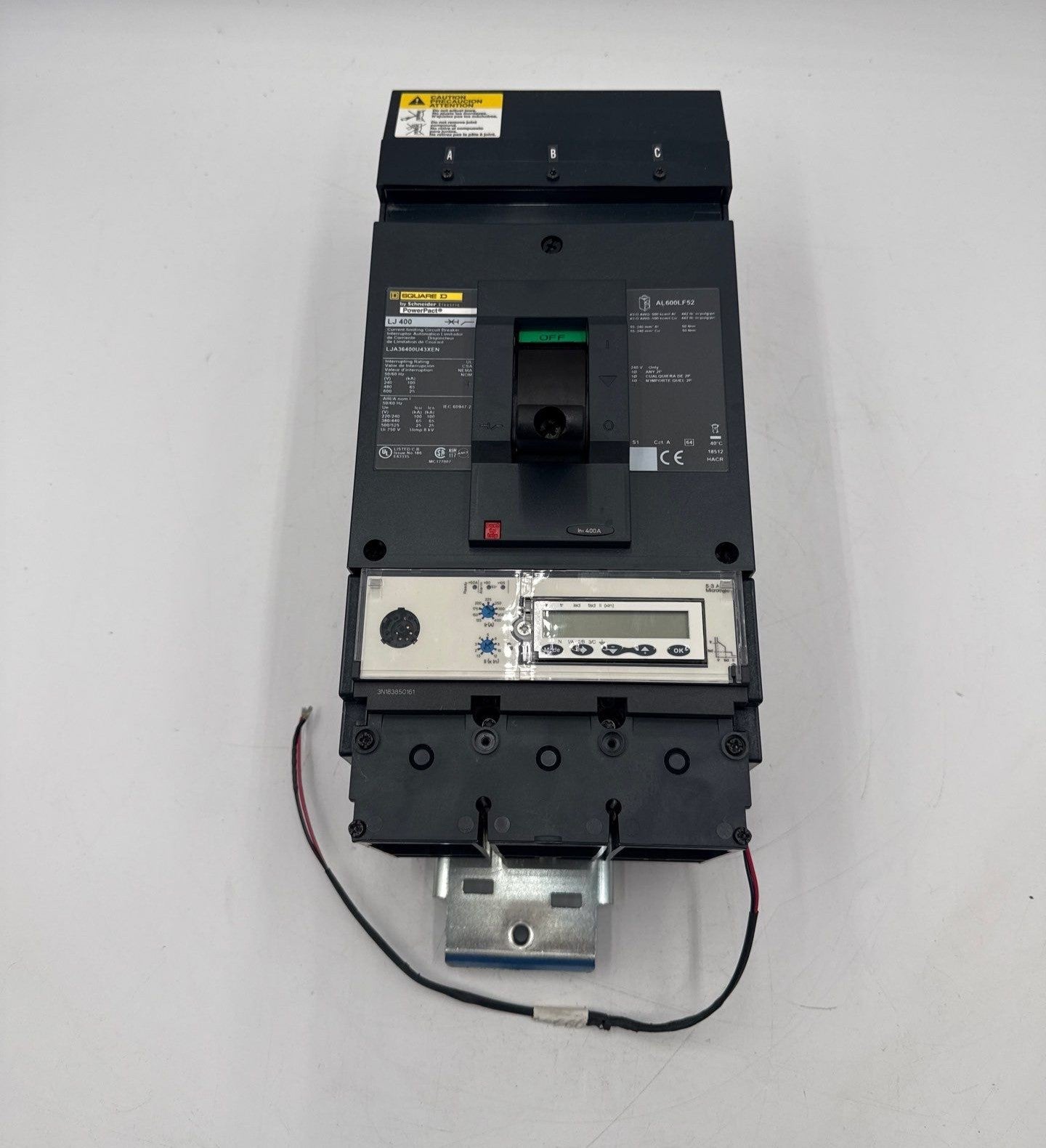 Square D LJA36400U43XEN I-Line Circuit Breaker 400A 3P 600V 3PH LJA 400 Amp Used