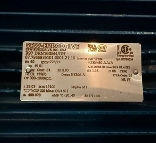 SEW-EURODRIVE R97 DRN160M4/DH New