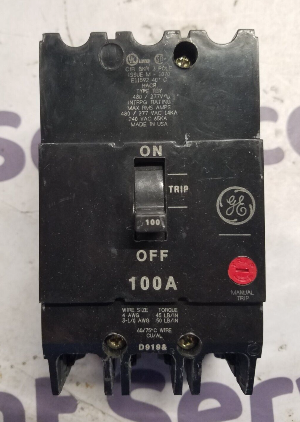GE TEY3100 Used