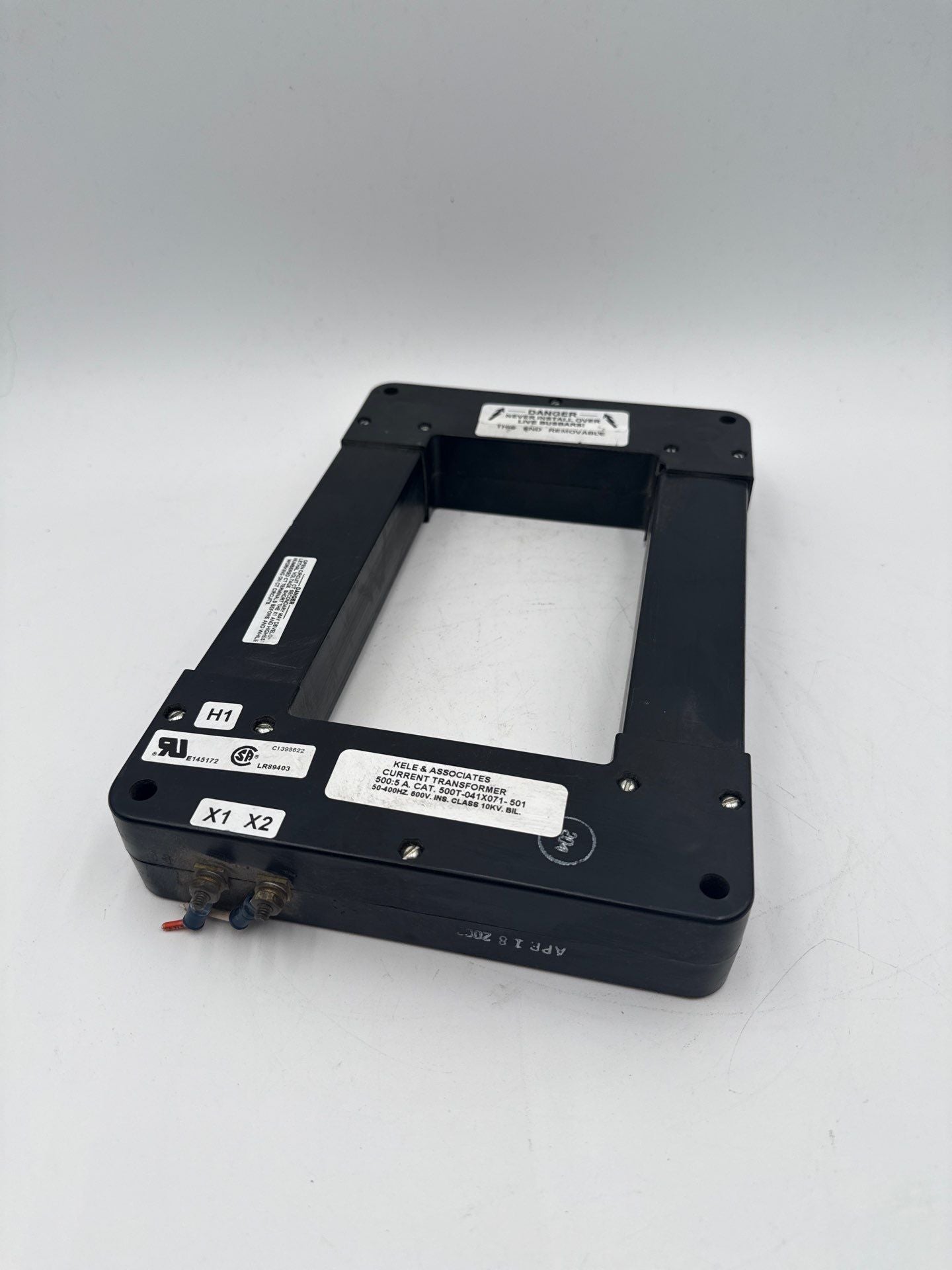 Kele 500T-041X071-501 Current Transformer 500:5A 600V 50-400Hz Class 10KV BIL Used