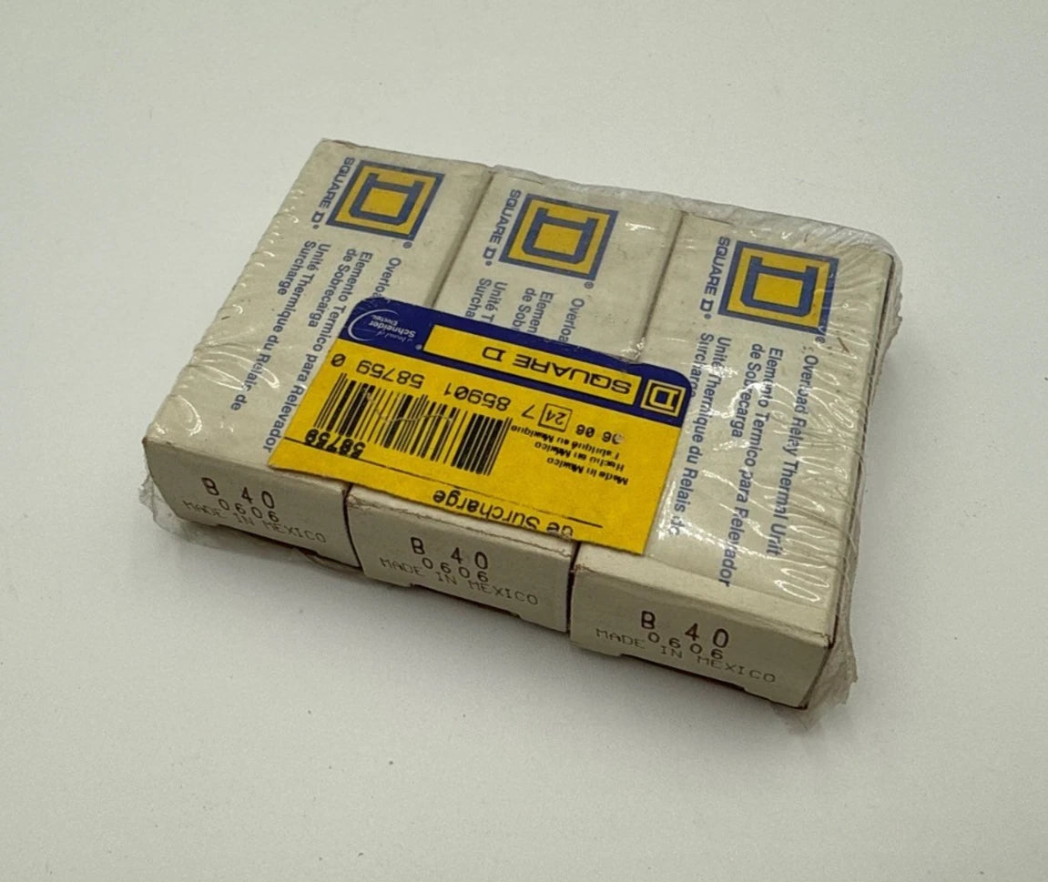 3PC Lot Square D B.40 Thermal Overload Relay Heater Element Unit B40 New New