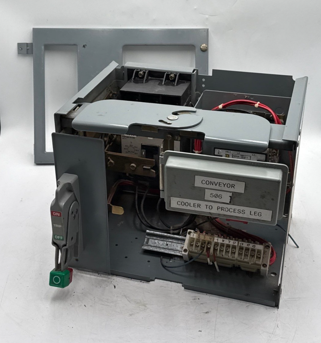 Square D Model 6 12" 15A Breaker Combo MCC Bucket Size 1 Starter FAP3601513M Used