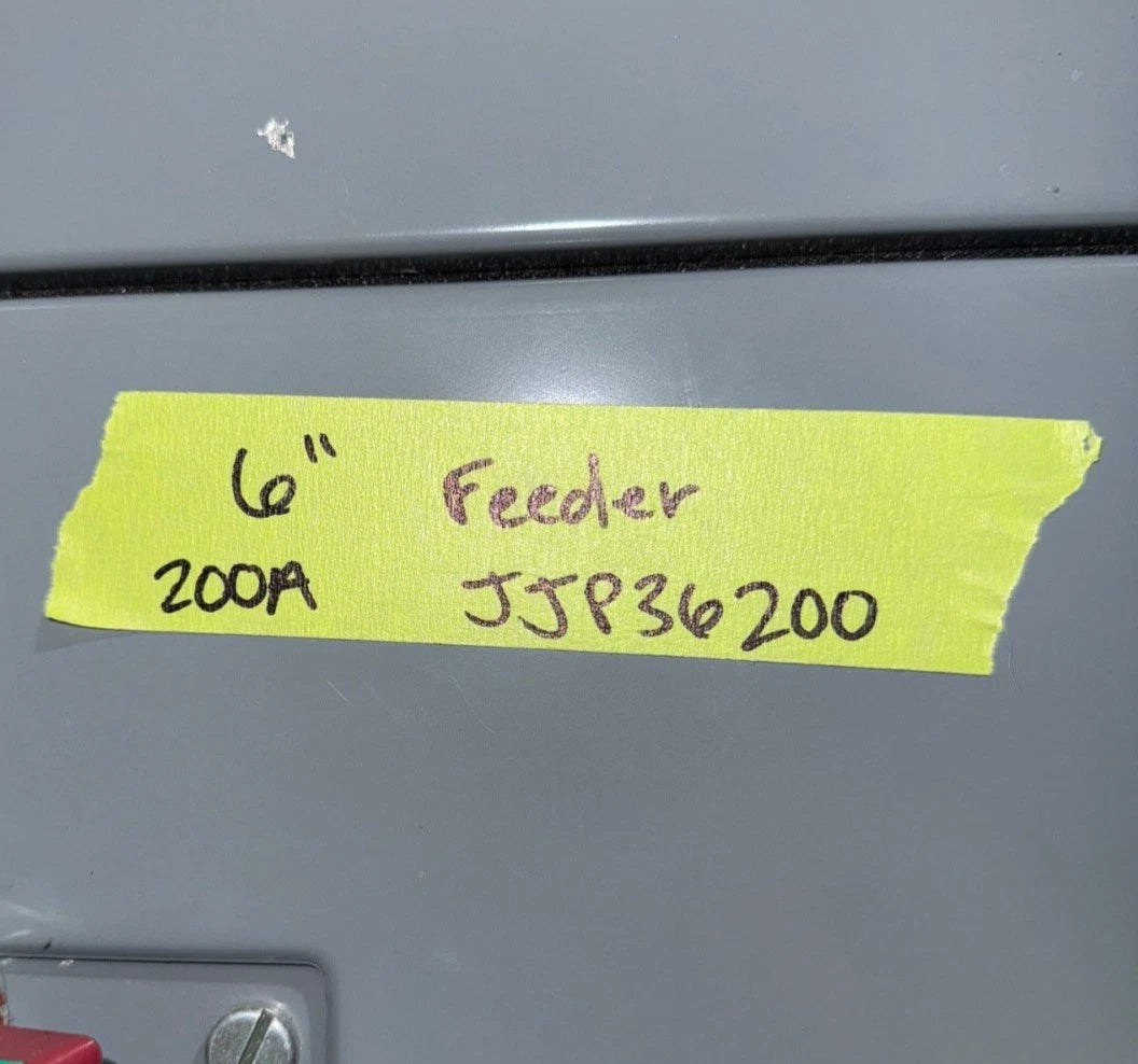 6" Square D Model 6 200A Feeder MCC Bucket JJP36200 Breaker 200 Amp JJP New