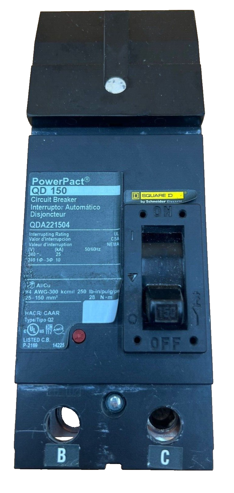 Square D QDA221504 Used