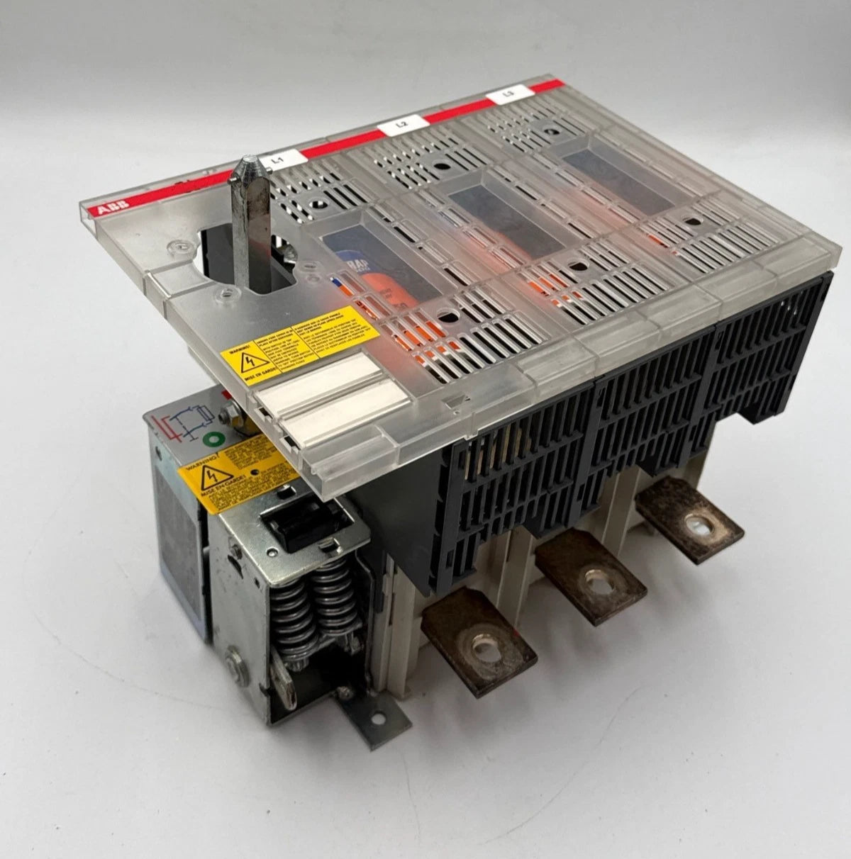 ABB OES400J3 Fused Disconnect Switch 400A 3P 600V 3PH 350HP 400 Amp Fuses AJT250 Used