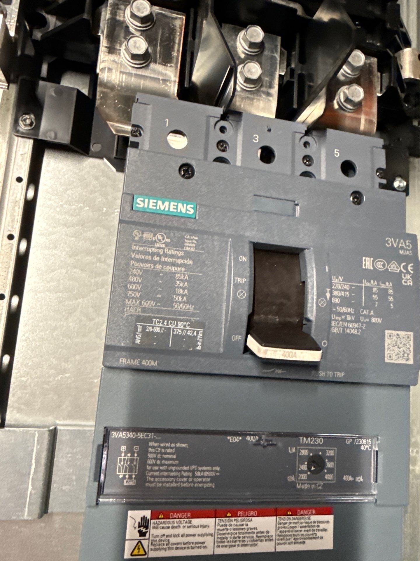 Siemens P1 P1C66VE400CBSN Panelboard 400A 208/120V 3PH 4W MCB Panel 400 Amp New