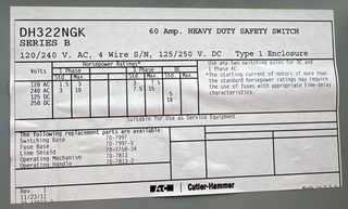 Eaton DH322NGK New