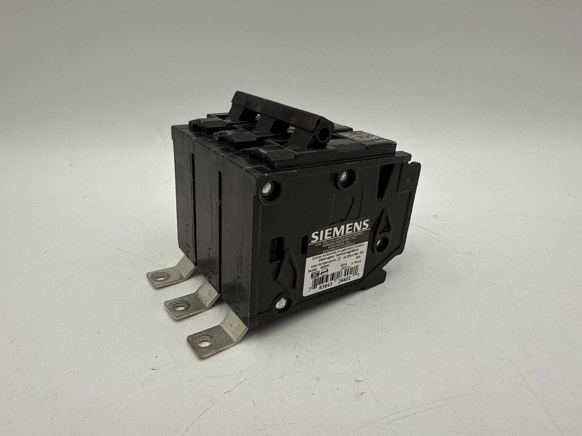 Siemens B350H Bolt On Circuit Breaker 50A 3P 240V BLH 50 Amp 3 Pole 22kA Used