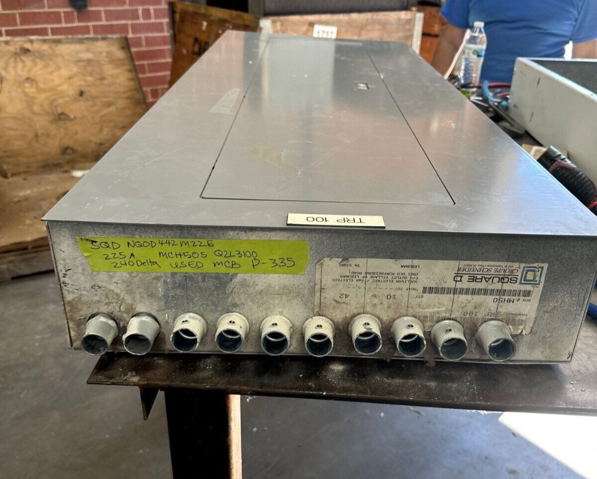 Square D NQOD442M225 NQOD Panelboard 225A 208Y/120V 3PH 4W Indoor Encl MCB 42Cir P335 Used