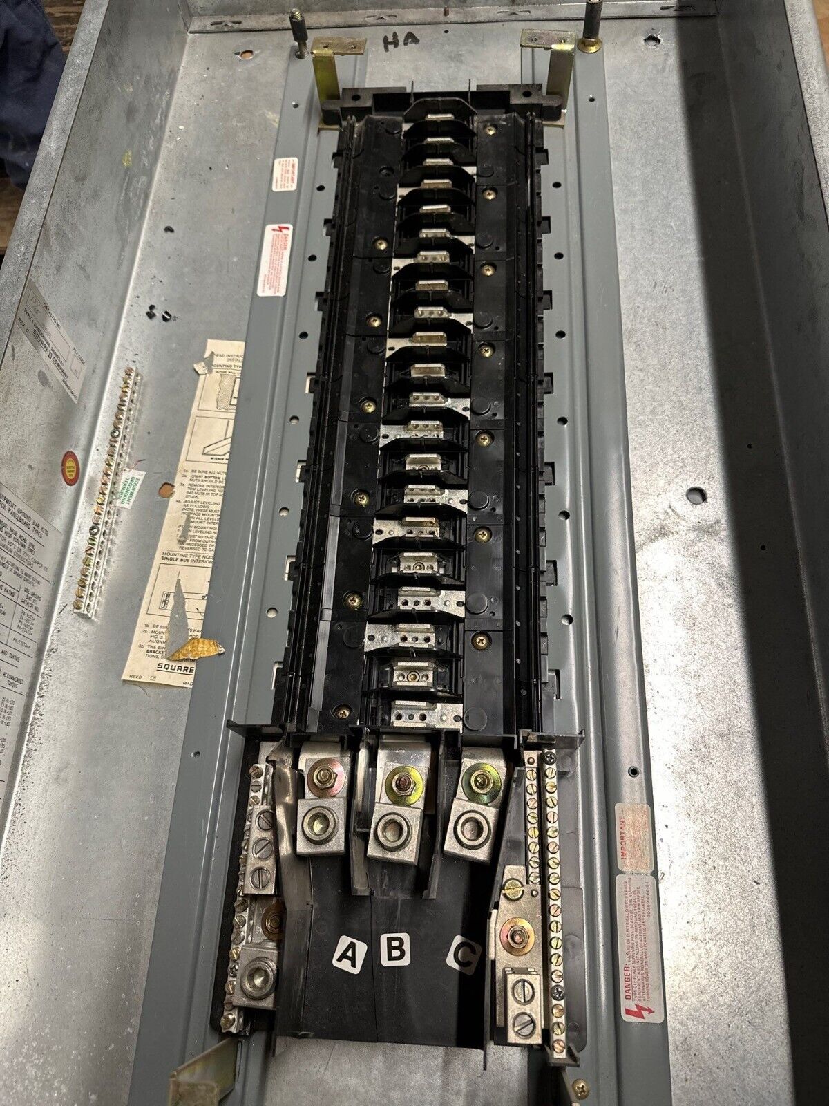 Square D NEHB Panelboard 225A 480/277V 3PH 4W Indoor Encl 42 Cir MLO Main Lug P109 Used