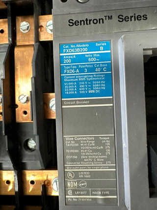 Siemens S2E42FX200CTS S2 Panelboard 250A 480/277V 3PH 4W Indoor Encl FXD63B200 P389 Used