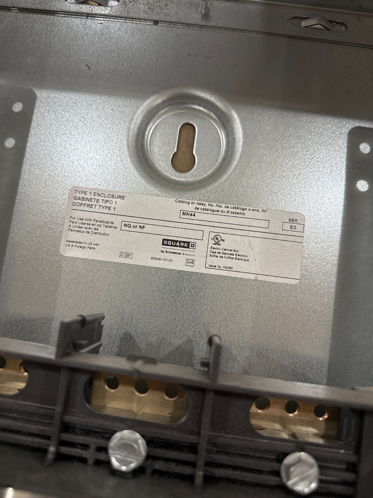 Square D NQ Panelboard 125A 208/120V 3PH 4W 30 Cir QBL32125 125 Amp MCB Panel Used