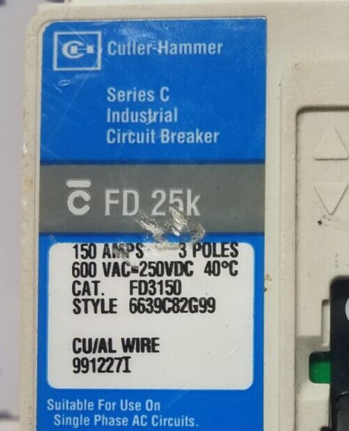 Cutler-Hammer FD3150 Used