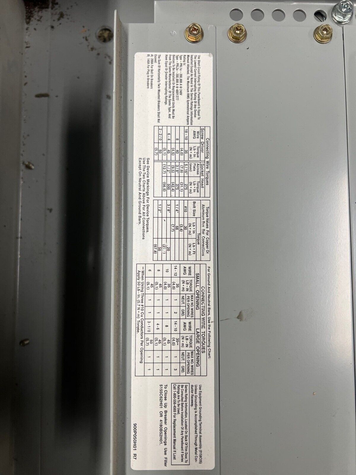 Eaton PRL1A PowRLine Panelboard 225A 208Y/120V 3PH 4W 3R Outdoor Encl MCB ED3150 P640 Used