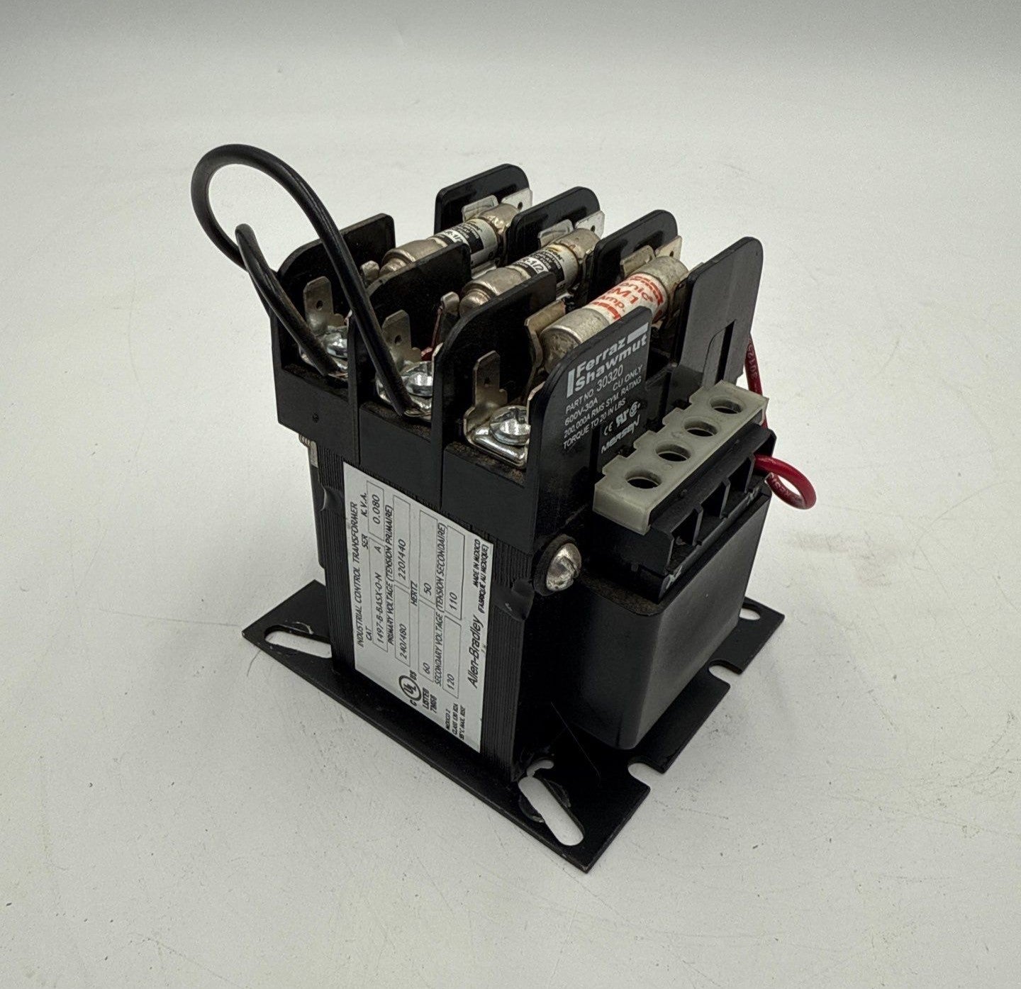 Allen Bradley 1497-B-BASX-0-N Control Power Transformer 0.080kVA Pri 240/480V Sec 120V Used