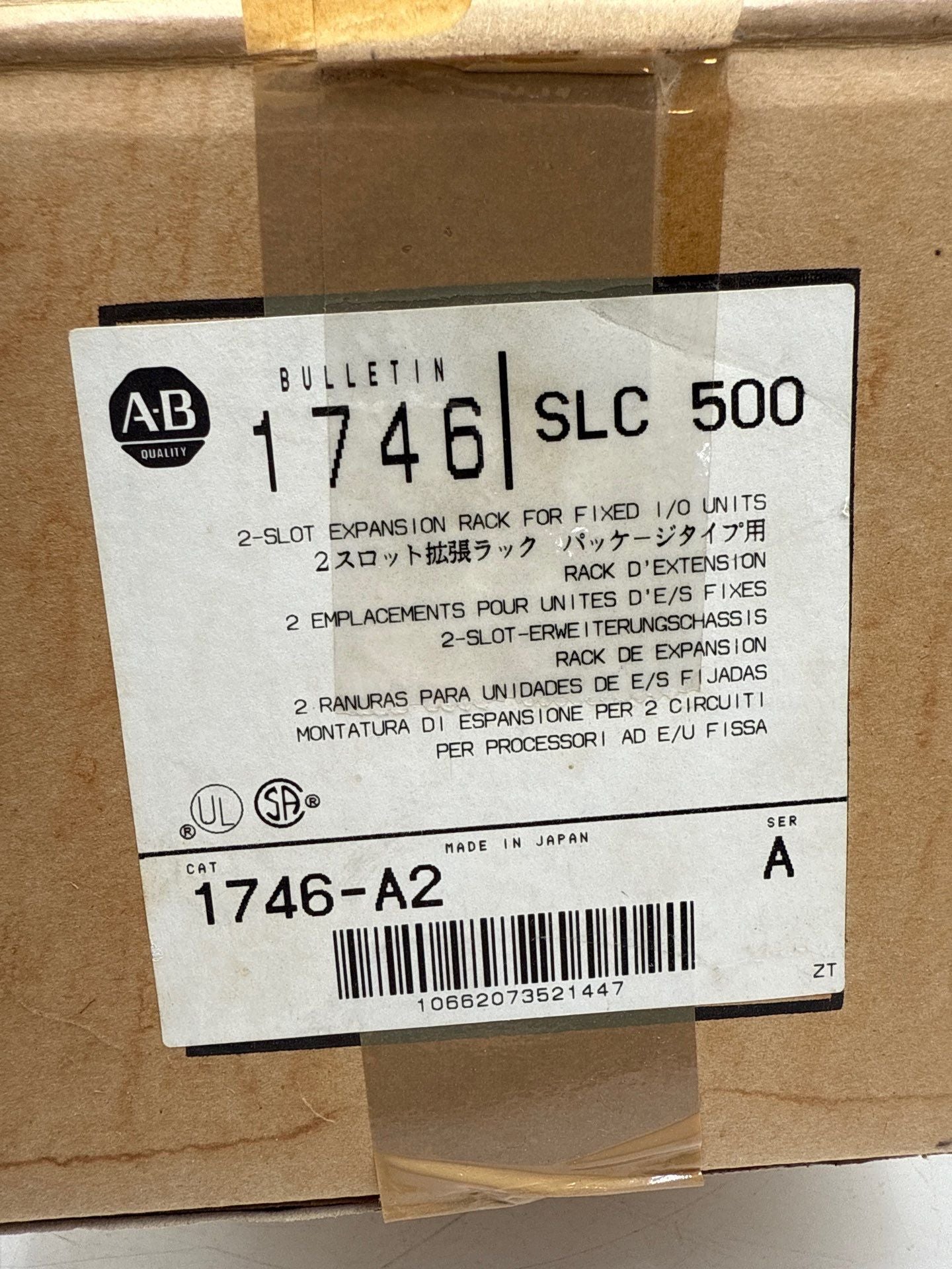 Allen Bradley 1746-A2 Ser A SLC 500 2 Slot Expansion Rack Fixed I/O Units New