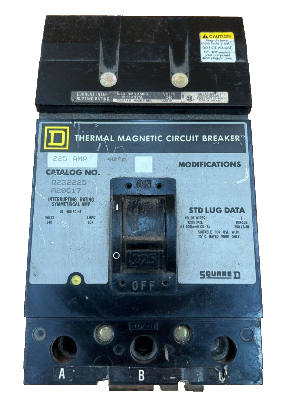 Square D Q232225 Used