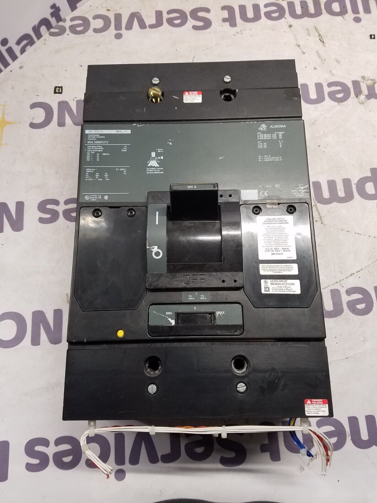 Square D MHL368001212 Used