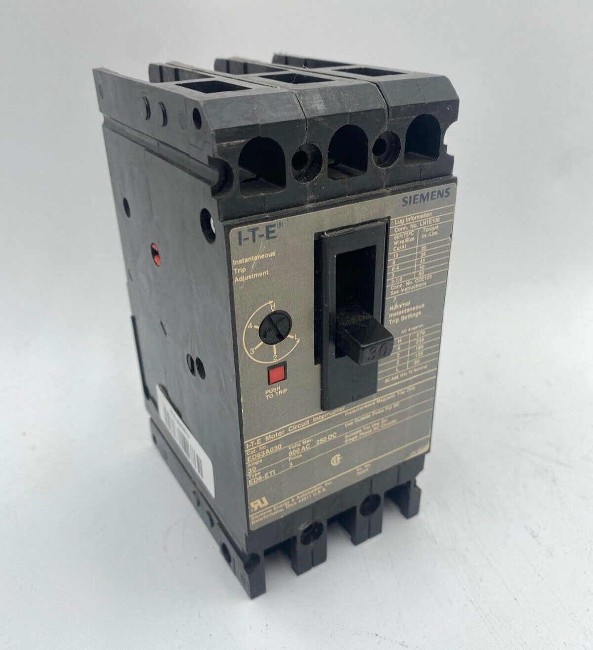 Siemens ED63A030 Used