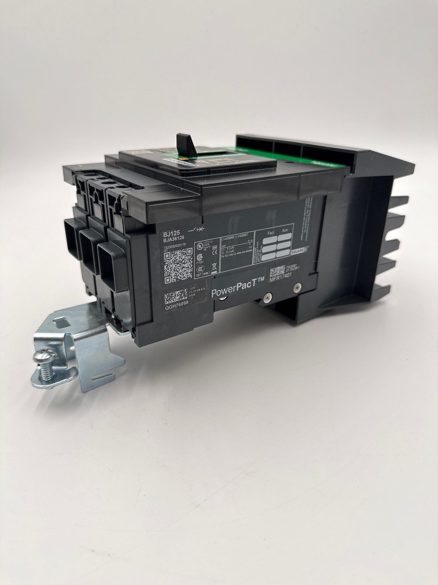 Square D BJA36125 I-Line Circuit Breaker 125A 3P 600V PowerPact 125 Amp 3 Pole Used