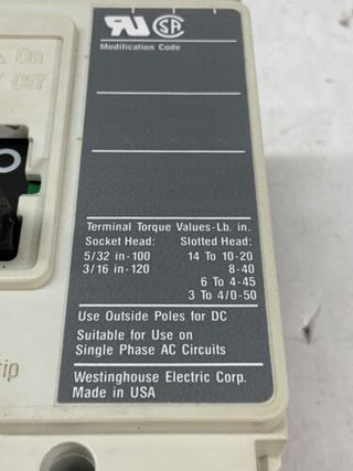 Westinghouse HMCP050K2C Used