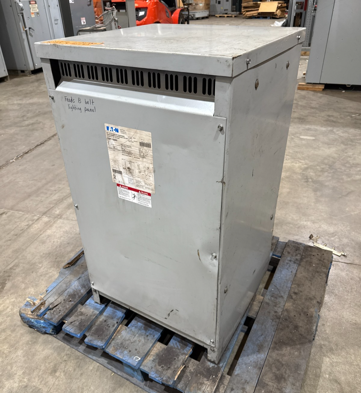 50kVA Eaton T20P11S50EE Transformer Pri 240/480V Sec 120/240V 1PH Indoor Encl Used