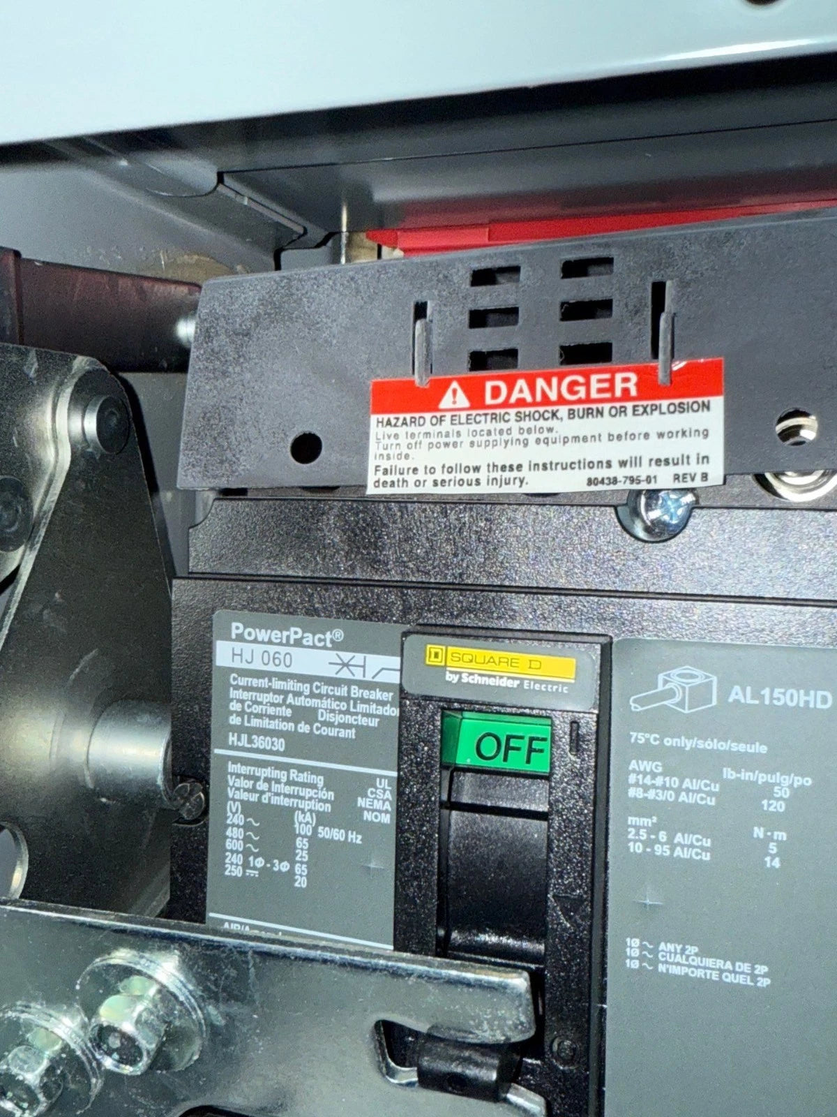 12" Square D Model 6 30 Amp Feeder MCC Bucket HJL36030 Breaker 30A HJL New