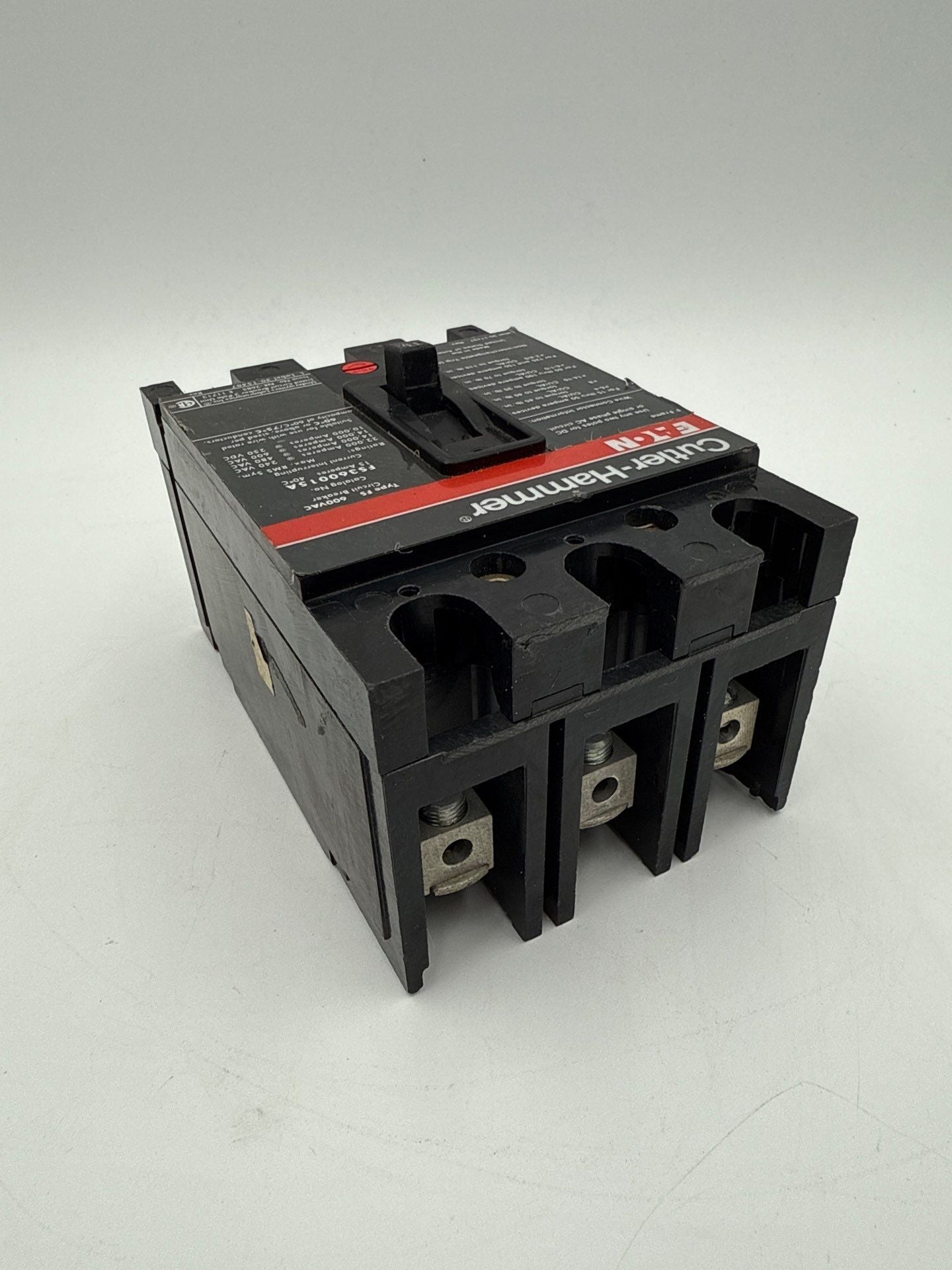 Cutler-Hammer FS360015A Circuit Breaker 15A 3P 600V FS 15 Amp 3 Pole Used