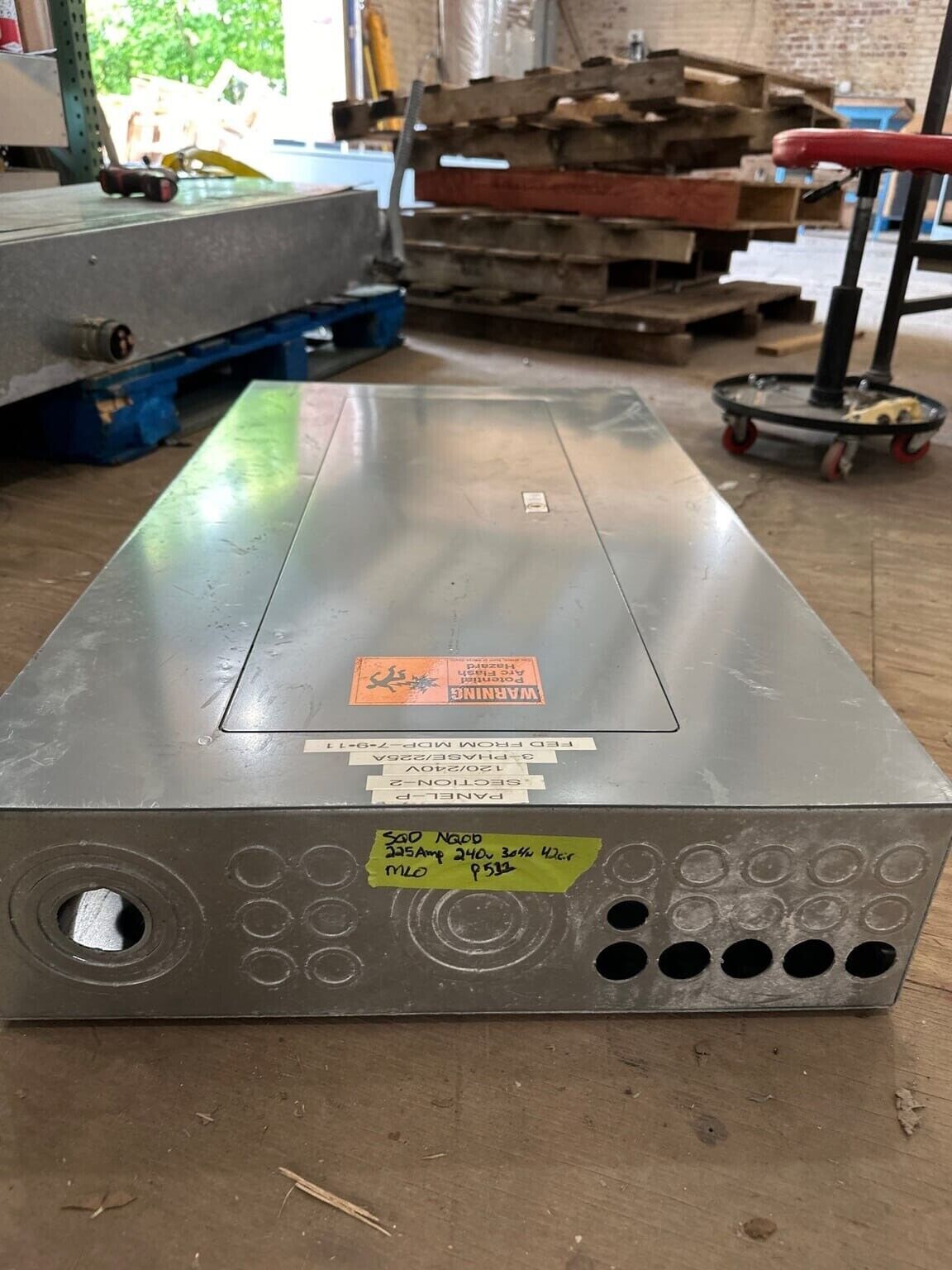 SQD NQOD442L225CU NQOD Panelboard 225A 240V 3PH 4W 42 CIR MLO Main Lug 225 Amp P511 Used