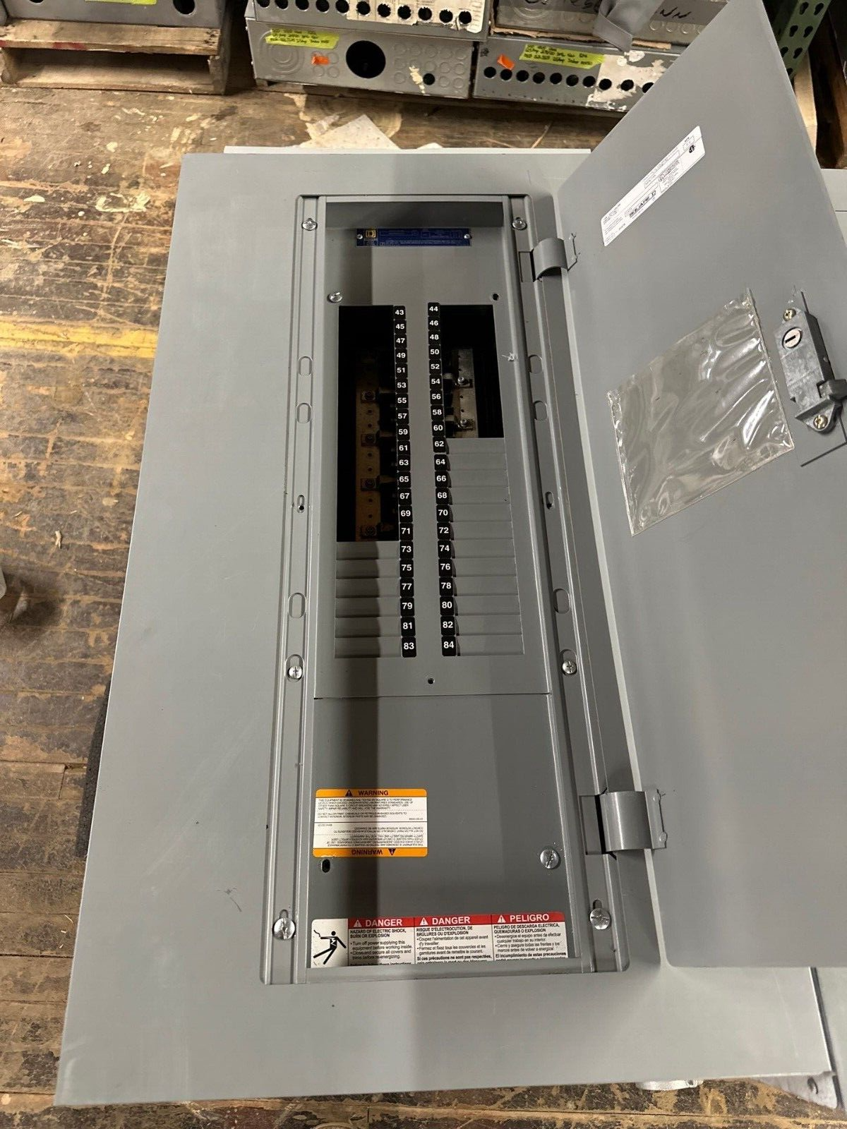 SQUARE D NQOD442L225 MLO Panelboard 225A 208Y/120V 3P 4W Main Lug 42 Circuit P297 Used