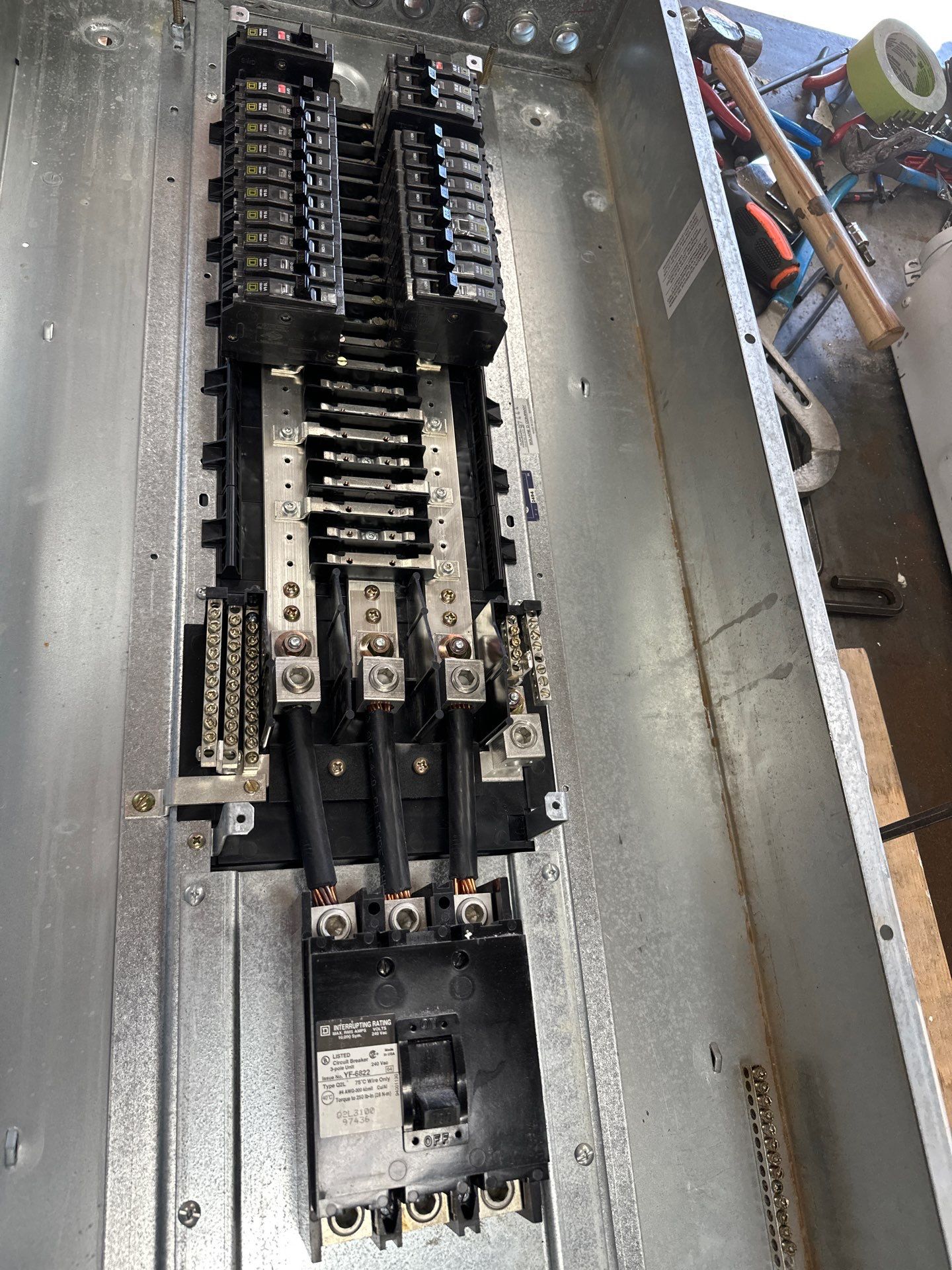 Square D NQOD442M225 Panelboard 225A 208/120V 3PH MCB Panel Indoor 225 Amp P337 Used
