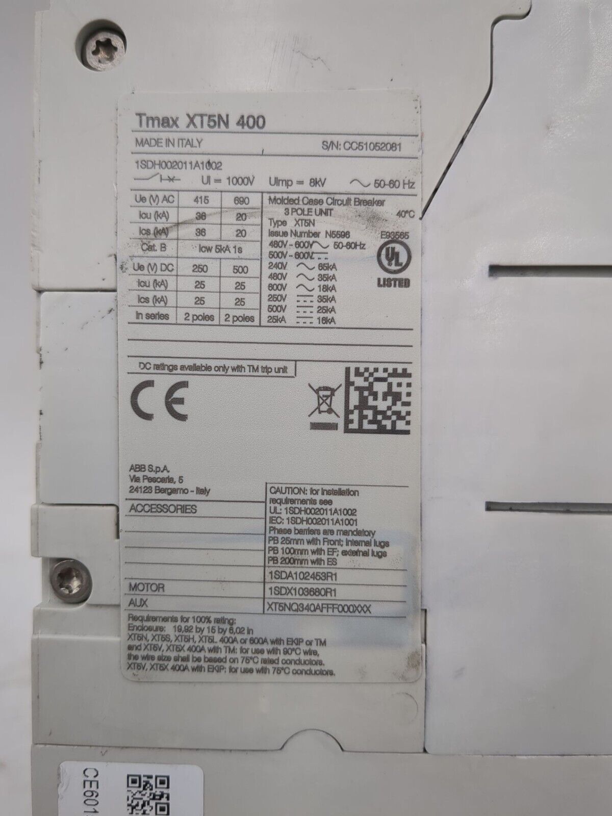 ABB XT5NQ340AFFF000XXX New