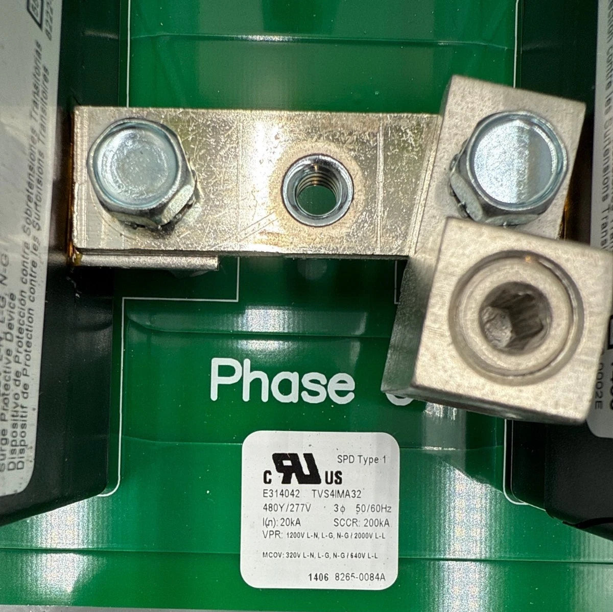 Square D TVS4EMA32A1 Surgelogic 320kA 480Y/277V 3PH 4W Surge Protection Device Used