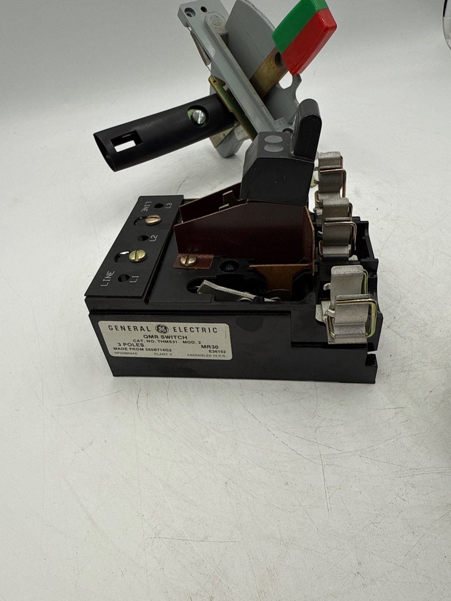 GE THMS31 Fusible QMR Disconnect Switch 30A 3P 600V With Handle Used