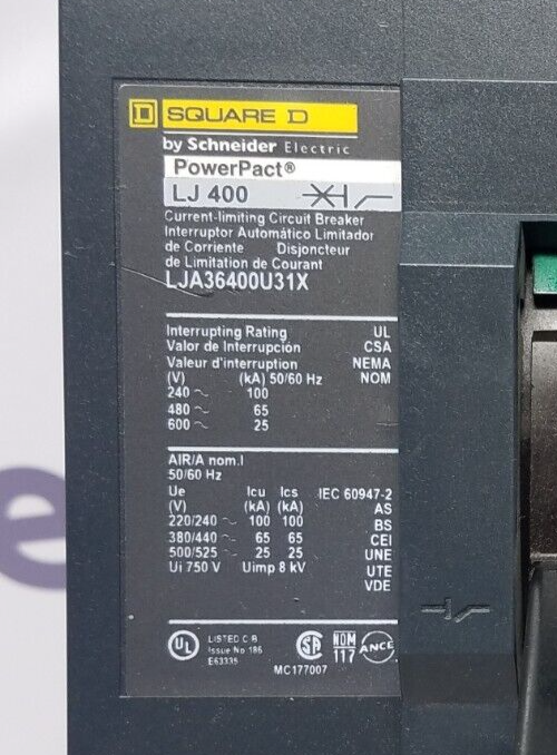 Square D LJA36400U31X New