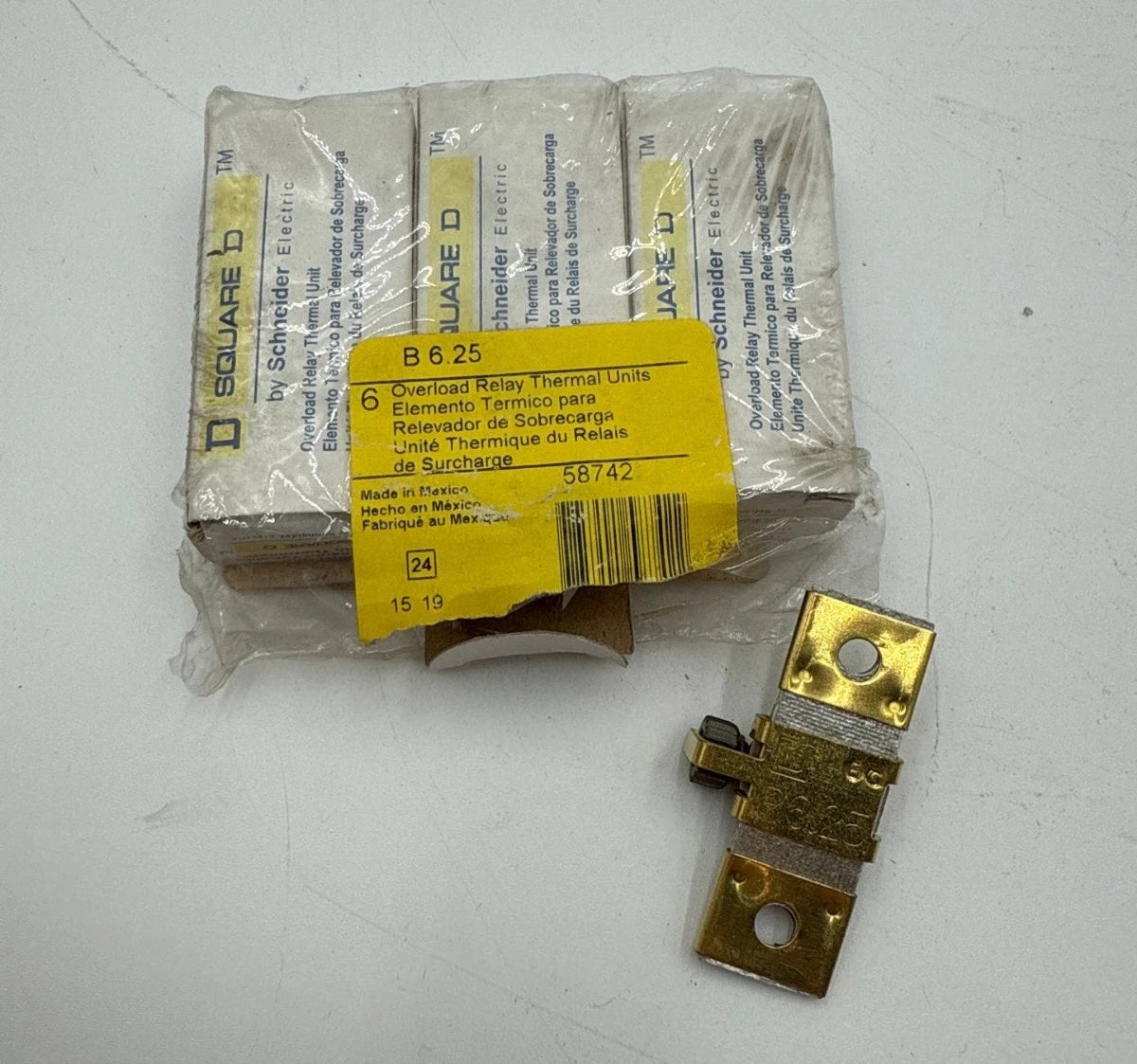3PC Lot Square D B6.25 Thermal Overload Relay Heater Element B625 3.98-4.89 Amp New