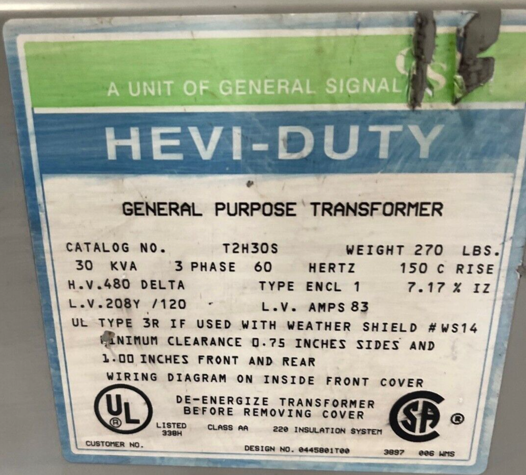 Sola/Hevi-Duty T2H30S Used