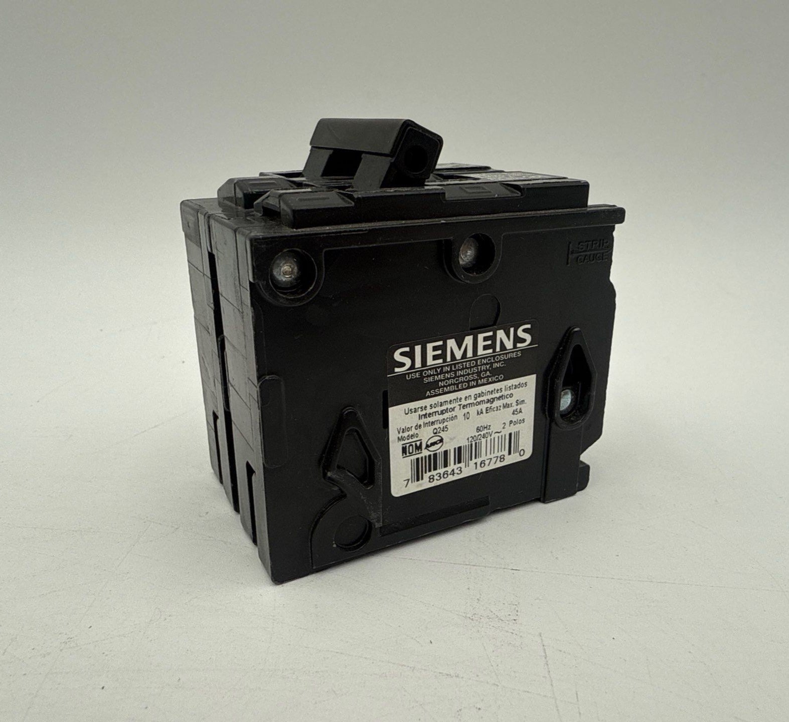 Siemens Q245 Plug On Circuit Breaker 45A 2P 120/240V QP 45 Amp 2 Pole New