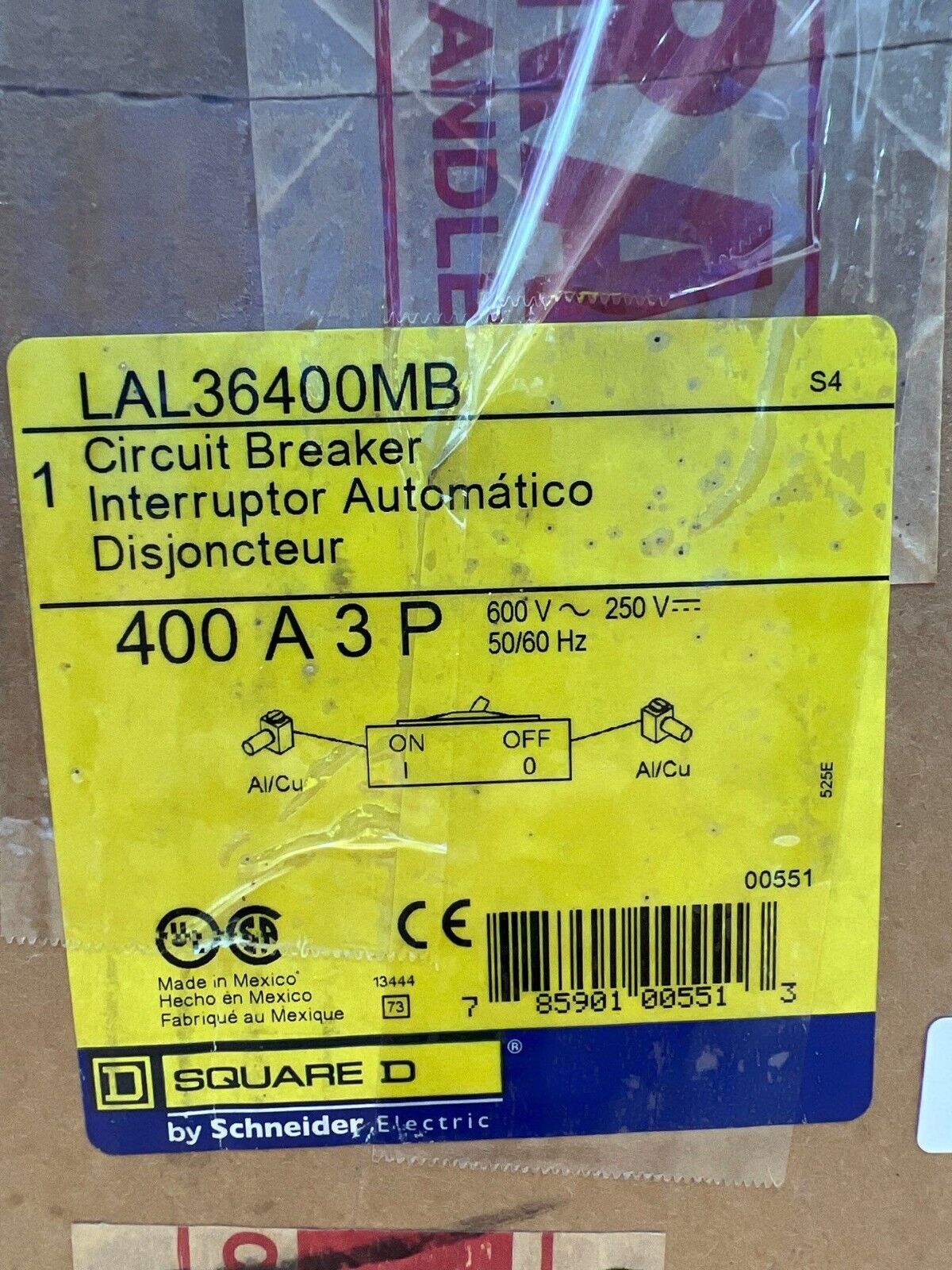 Square D LAL36400MB New