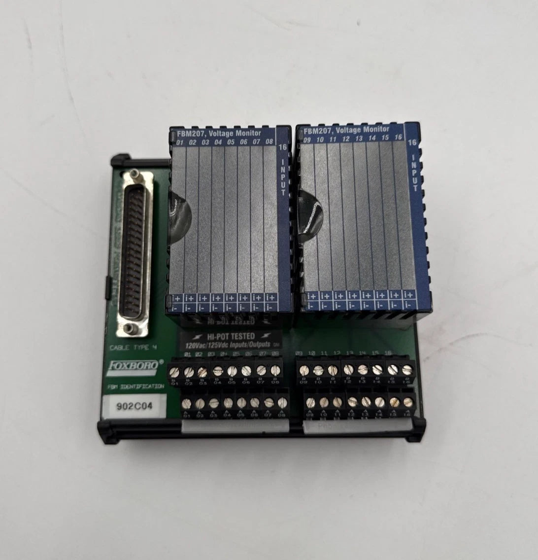Foxboro FBM207 P0916AM Voltage Monitor Compression Terminal 2 Tier 120/125V