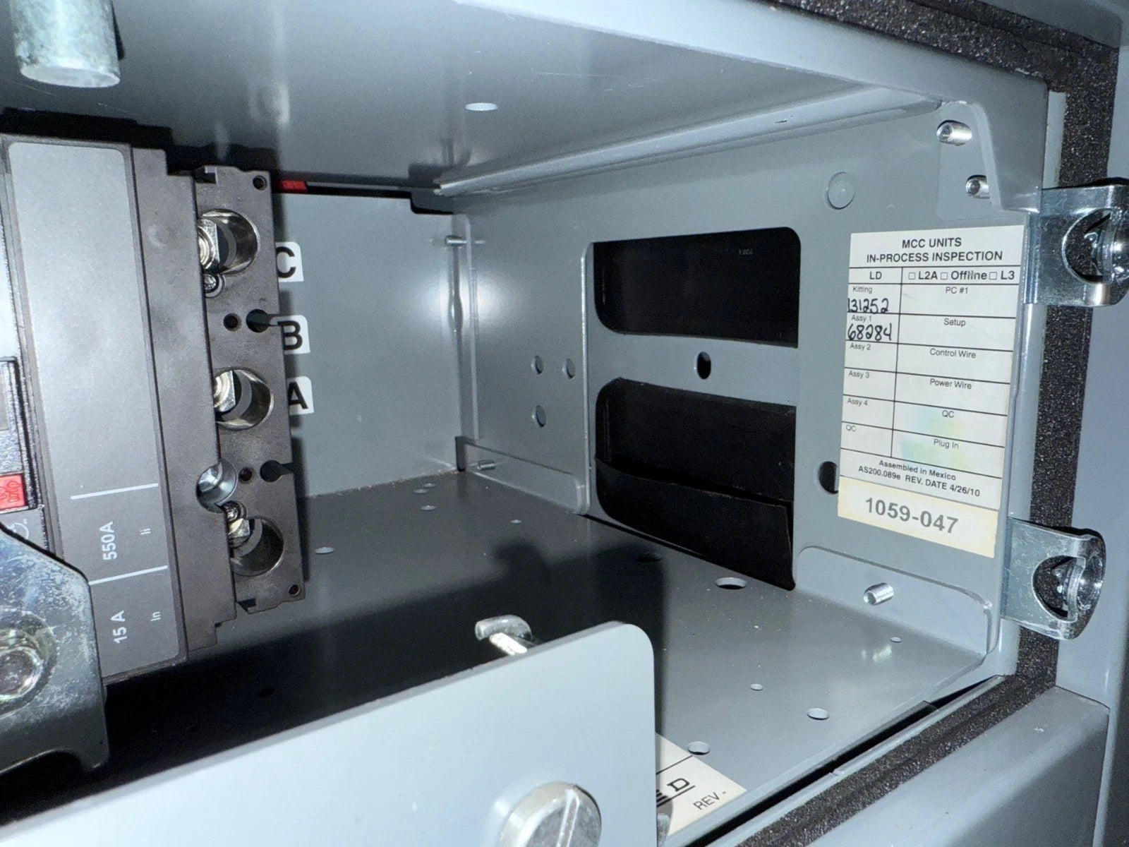 6" Square D Model 6 15A MCC Feeder Bucket HJL36015 Breaker 15 Amp HJL New