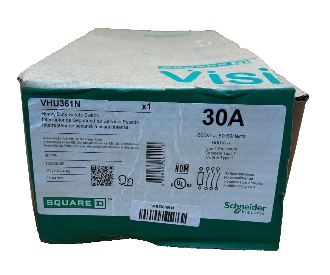 Square D VHU361N New