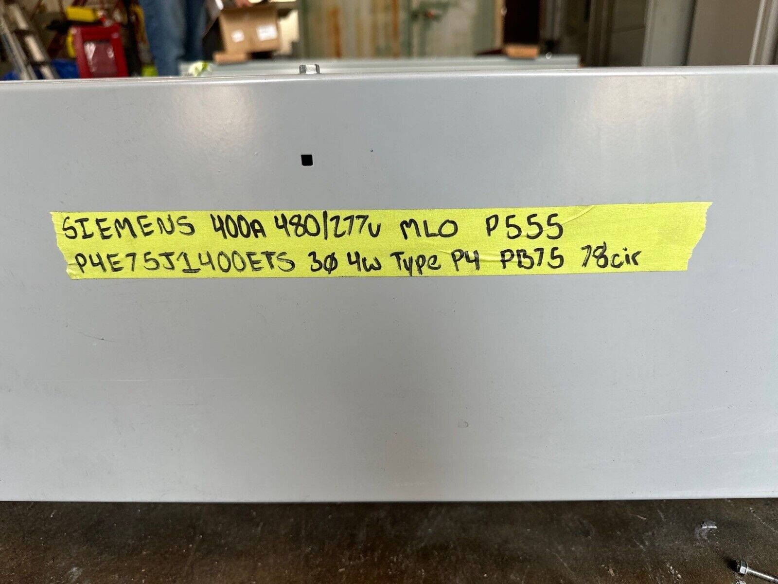 Siemens P4E75J1400ETS P4 Panelboard 400A 480/277V 3PH 4W 30 Cir Indoor Encl MCB P025-NS New