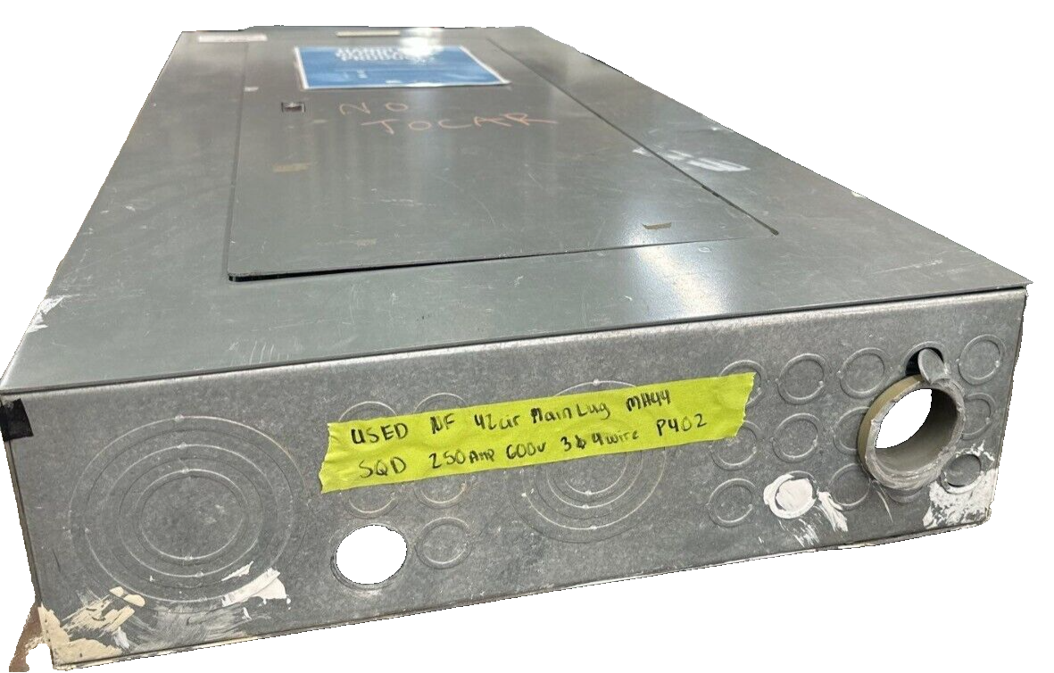 Square D NF Panelboard 250A 600/347V 3PH 4W 42 Circuit Box MH44 250 Amp 240V P402 Used