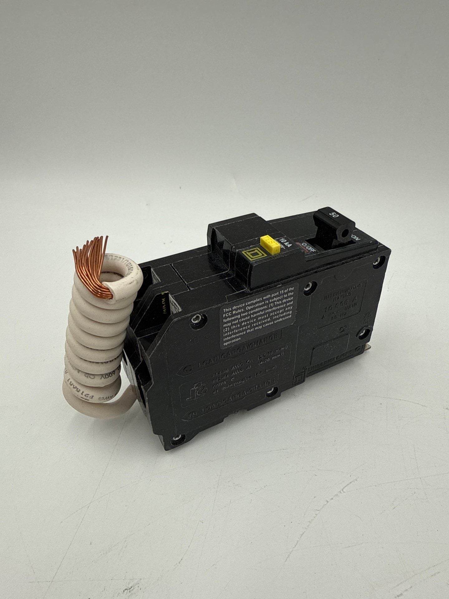 Square D QOB250GFI Circuit Breaker 50A 2P 240V QOB 50 Amp 2 Pole Ground Fault New