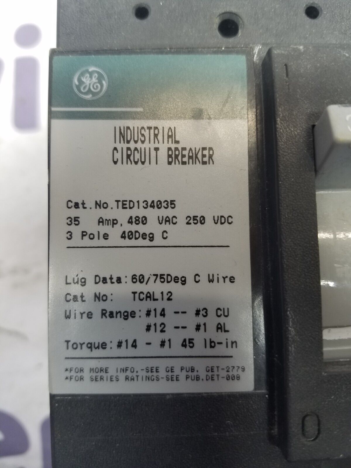 GE TED134035 Used